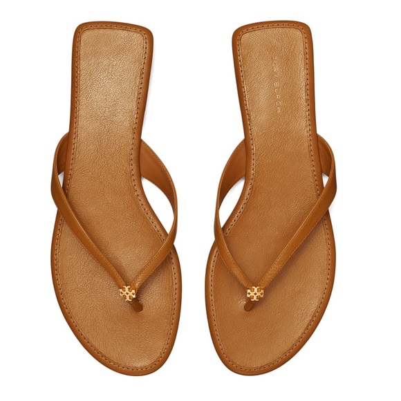Tory Burch Shoes - Tory Burch Tan Capri Leather Flip Flop Size 10.5M NIB